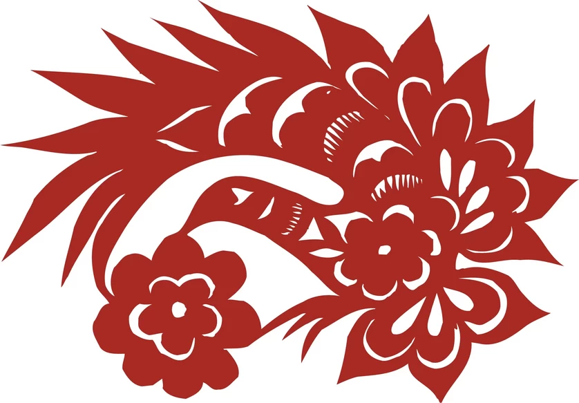 中国风中式传统喜庆民俗人物动物窗花剪纸插画边框AI矢量PNG素材【1288】